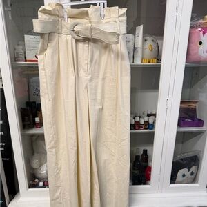 Express Cream Women's Pants with belt